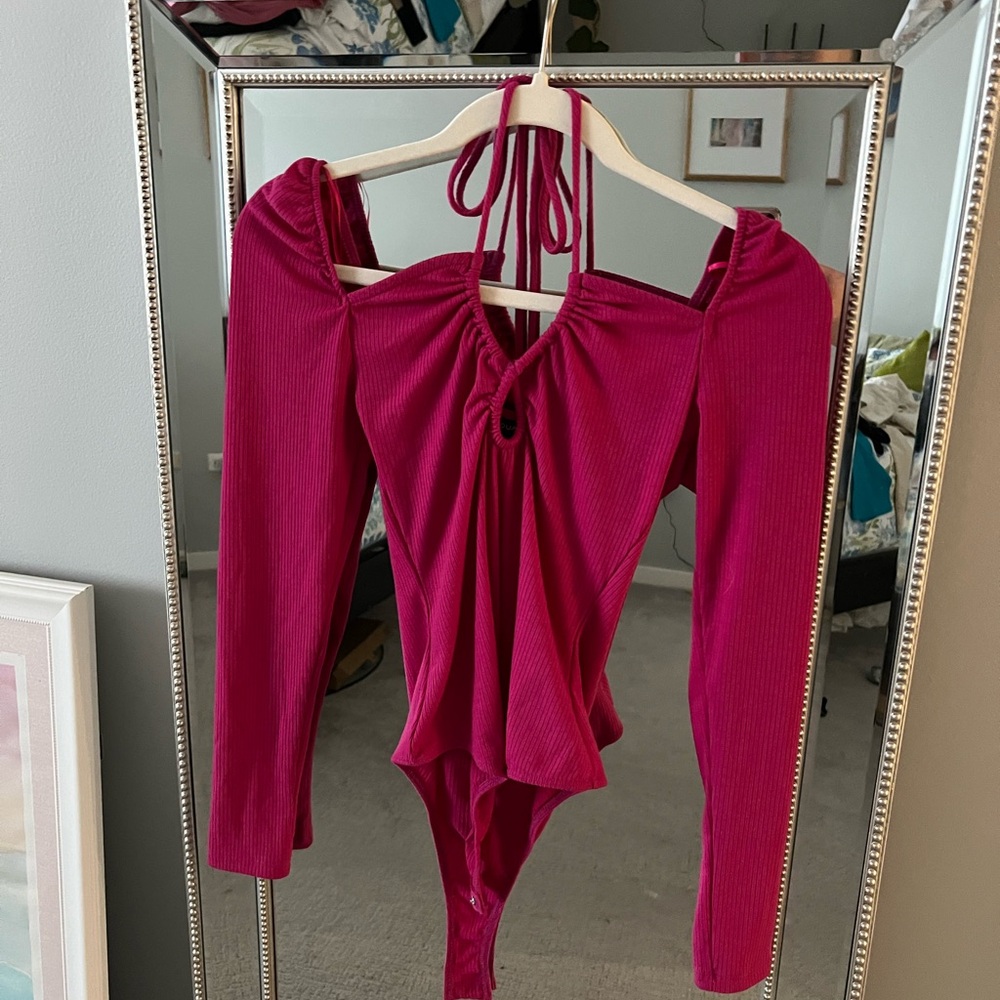 Aqua Pink Long Sleeve Women's Top